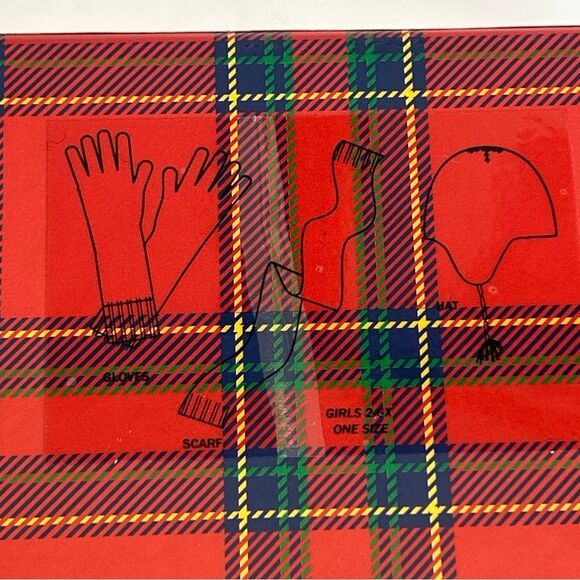 Ralph Lauren Girls 2-6X Winter Set Scarf Gloves And Hat Black Cream Snowflakes - Picture 6 of 10